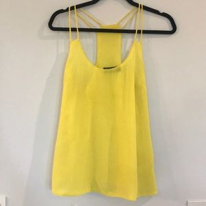 Yellow chiffon tank top